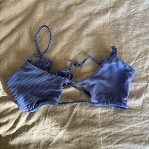 Frankie’s Blue Ribbed Bikini Top